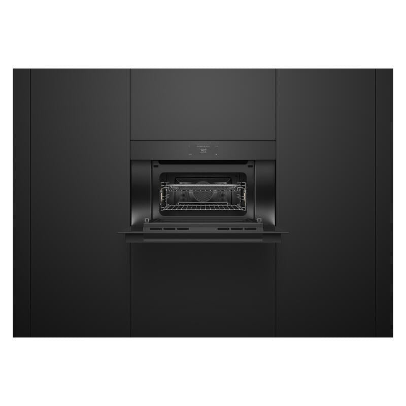 Fisher & Paykel 76cm Built-In Combination Microwave Oven with 17 Functions - Black Glass (Minimal - Series 9)