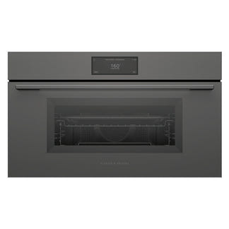 Fisher & Paykel 76cm Minimal Compact Combi-Microwave Oven - Grey Glass (Series 9)