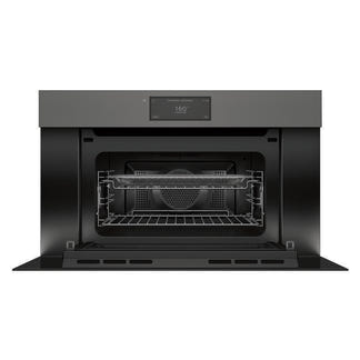 Fisher & Paykel 76cm Minimal Handleless Compact Combi-Microwave Oven - Grey Glass (Series 9)