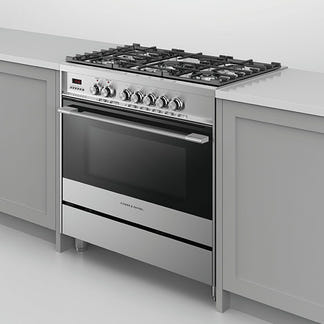 Fisher & Paykel 90cm Series 5 Classic 5 Burner Dual Fuel Cooker