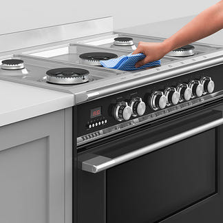 Fisher & Paykel 90cm Series 7 Classic 5 Burner Dual Fuel Cooker