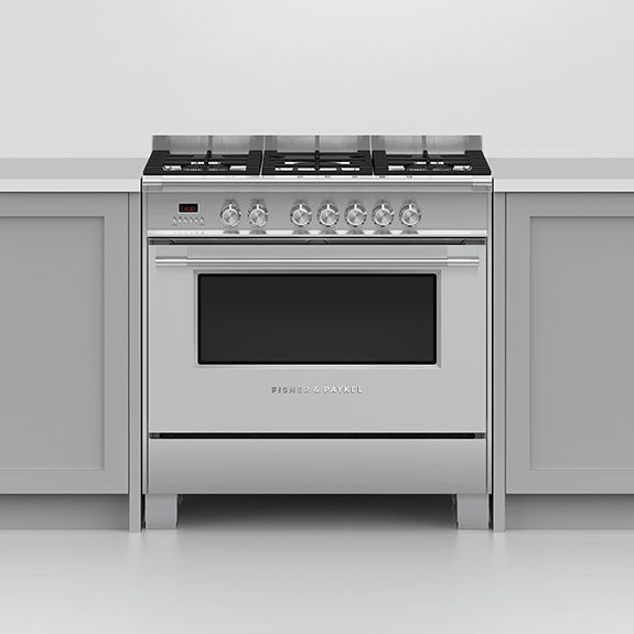 Fisher & Paykel 90cm Series 7 Classic 5 Burner Dual Fuel Cooker