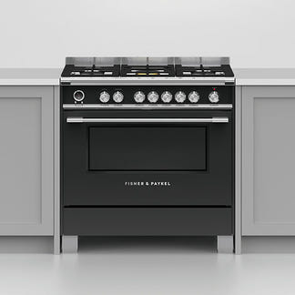 Fisher & Paykel 90cm Series 9 Classic 5 Burner Dual Fuel Pyrolytic Cooker