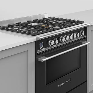 Fisher & Paykel 90cm Series 9 Classic 5 Burner Dual Fuel Pyrolytic Cooker
