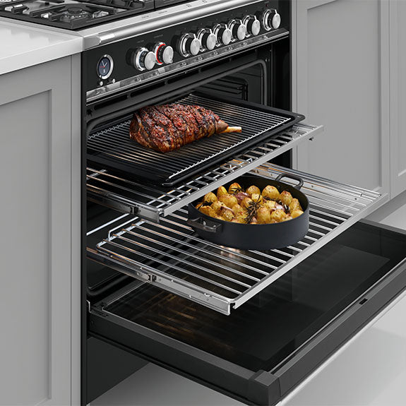Fisher & Paykel 90cm Series 9 Classic 5 Burner Dual Fuel Pyrolytic Cooker