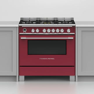 Fisher & Paykel 90cm Series 9 Classic 5 Burner Dual Fuel Pyrolytic Cooker