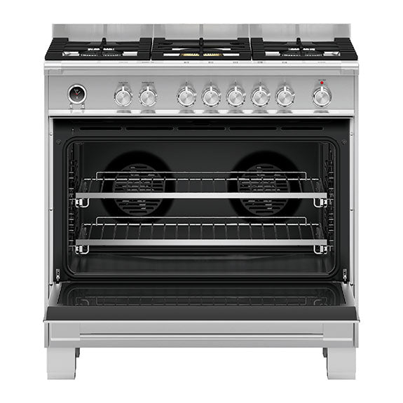 Fisher & Paykel 90cm Series 9 Classic 5 Burner Dual Fuel Pyrolytic Cooker