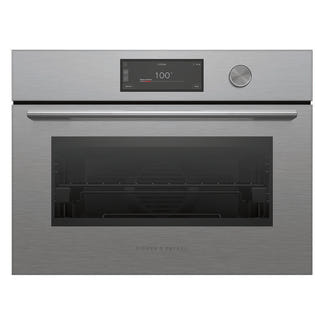 Fisher & Paykel 60cm Contemporary Compact Combi-Steam Oven - Brushed Silver Glass (Series 11)
