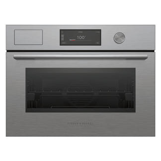 Fisher & Paykel 60cm Contemporary Compact Combi-Steam Oven - Brushed Silver Glass (Series 9)