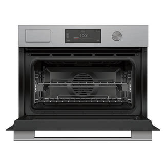 Fisher & Paykel 60cm Contemporary Compact Combi-Steam Oven - Brushed Silver Glass (Series 9)