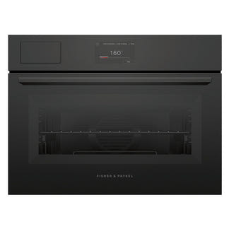 Fisher & Paykel 60cm Minimal Compact Combi-Steam Oven - Black Glass (Series 7)