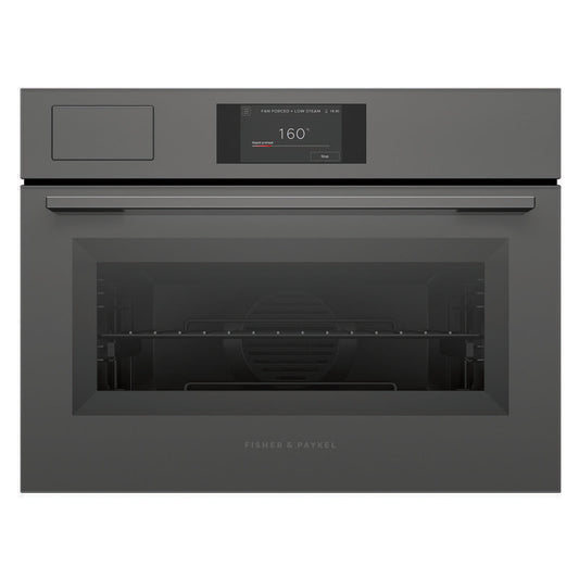 Fisher & Paykel 60cm Minimal Compact Combi-Steam Oven - Grey Glass (Series 7)