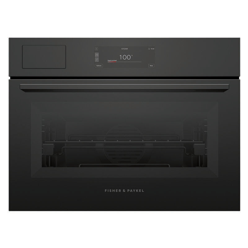 Fisher & Paykel 60cm Minimal Compact Combi-Steam - Black Glass (Series 9)