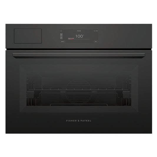 Fisher & Paykel 60cm Minimal Compact Combi-Steam - Black Glass (Series 9)