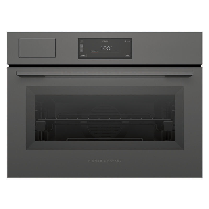 Fisher & Paykel 60cm Minimal Compact Combi-Steam Oven - Grey Glass (Series 9)