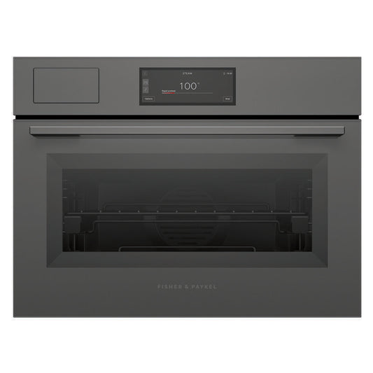 Fisher & Paykel 60cm Minimal Compact Combi-Steam Oven - Grey Glass (Series 9)