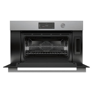 Fisher & Paykel 76cm Contemporary Compact Combi-Steam Oven - Brushed Silver Glass (Series 9)