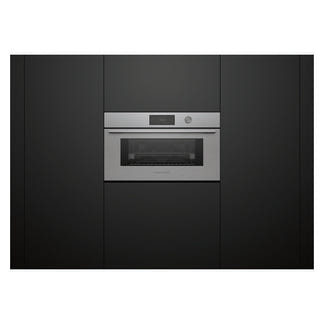 Fisher & Paykel 76cm Contemporary Compact Combi-Steam Oven - Brushed Silver Glass (Series 9)