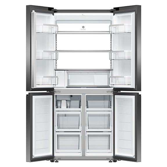 Fisher & Paykel 498L Series 7 Quad Door Refrigerator Freezer, Ice & Water