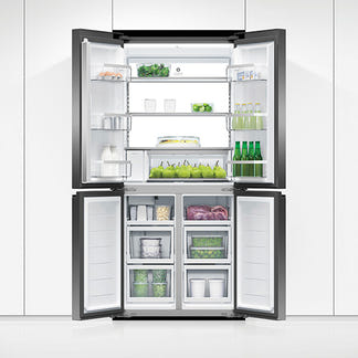 Fisher & Paykel 498L Series 7 Quad Door Refrigerator Freezer, Ice & Water