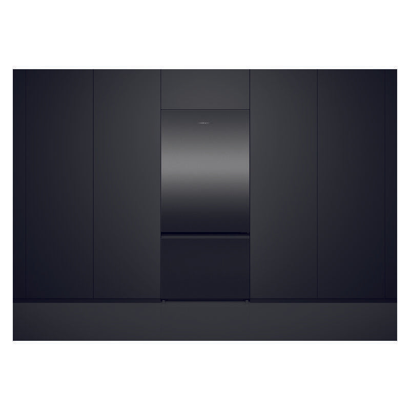 Fisher & Paykel 515L Bottom Mount Fridge Freezer - Black Stainless Steel (Series 5)