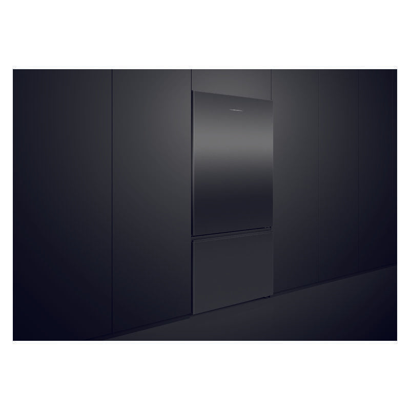 Fisher & Paykel 515L Bottom Mount Fridge Freezer - Black Stainless Steel (Series 5)