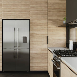 Fisher & Paykel 538L Series 7 Quad Door Refrigerator Freezer, Ice & Water