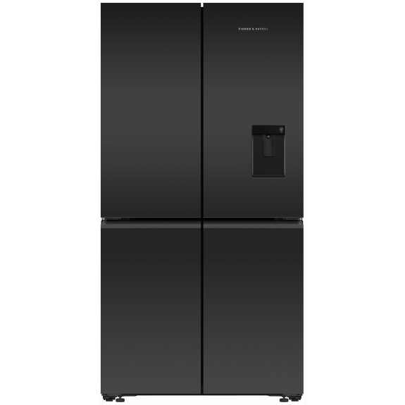 Fisher & Paykel 538L Quad Door Fridge Freezer with Ice & Water Dispenser - Black (Series 7)