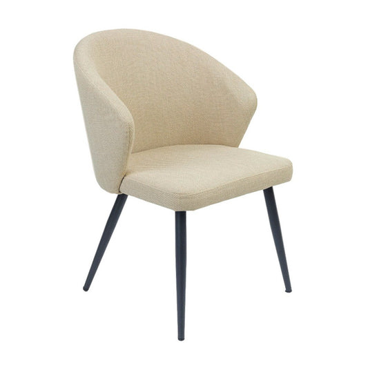 Flick Upholstered Dining Chair - Beige/Black