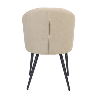 Flick Upholstered Dining Chair - Beige/Black