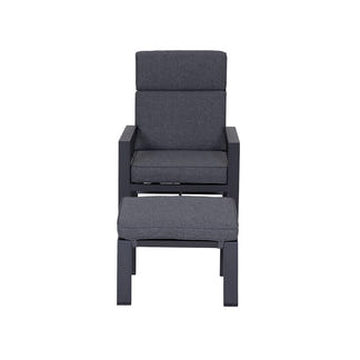 Floyd 5 Piece Recliner Chat Set - Gunmetal/Black