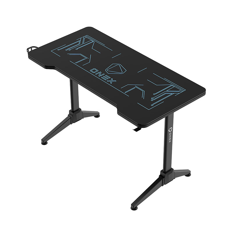 ONEX GD1200G RGB Tempered Glass Gaming Desk - Black