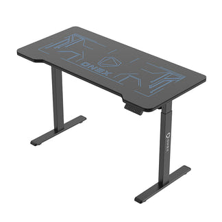 ONEX GDE1400G RGB Tempered Glass Electric Height Adjustable Gaming Desk - Black