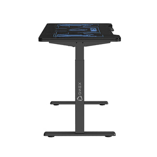 ONEX GDE1400G RGB Tempered Glass Electric Height Adjustable Gaming Desk - Black