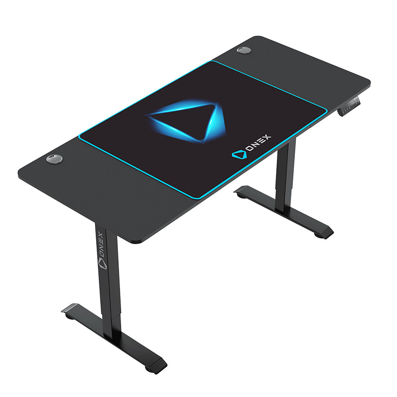 ONEX GDE1600DH Electric Height Adjustable Dual Motor Gaming Desk - Black