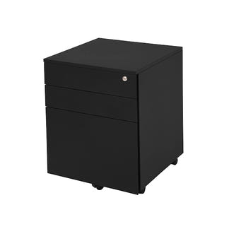 Go Mobile 3 Drawer Filing Cabinet - Black