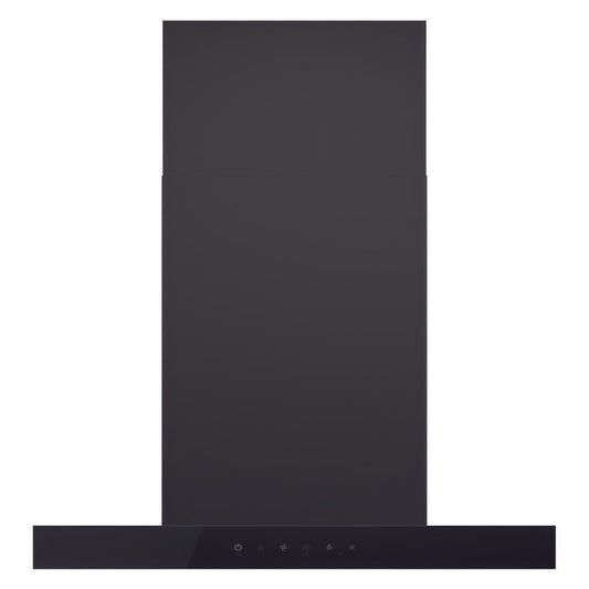 Haier 60cm 600 Series Box Chimney Wall Rangehood, Hood to Hob - Black