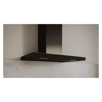 Haier 90cm 600 Series Box Chimney Wall Rangehood, Hood to Hob - Black