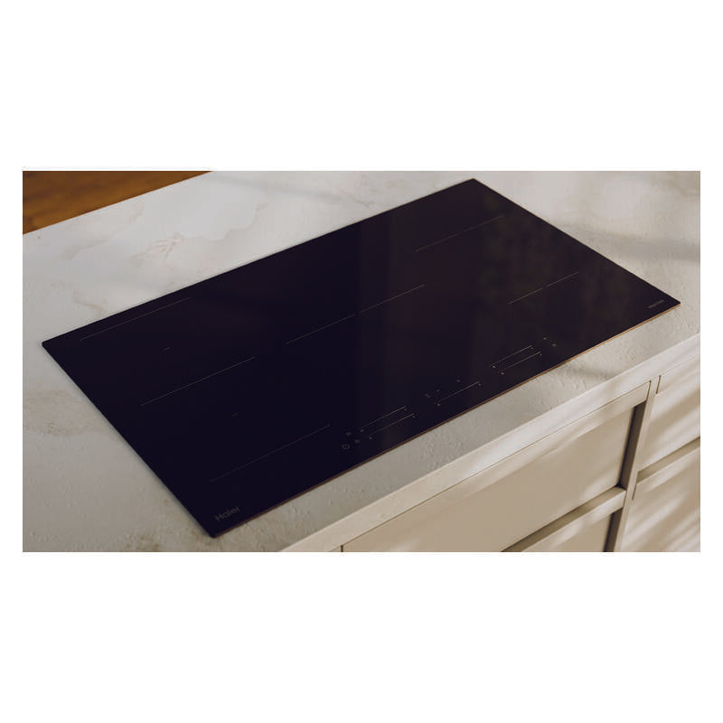 Haier 90cm 5 Zone Induction Cooktop with Flexi Zone - Black Glass (500 Series)