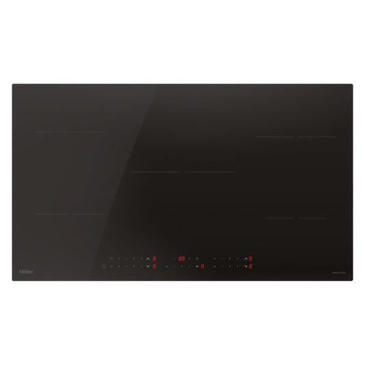 Haier 90cm 5 Zone Induction Cooktop with Low Current - Black Glass (300 Series)