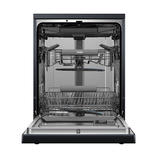 Haier 60cm Freestanding Dishwasher with Steam - Black