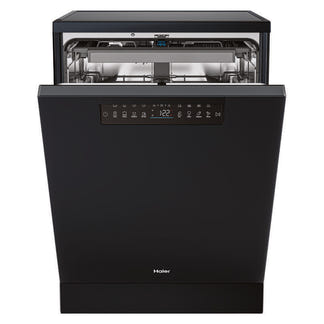 Haier 15 Place Setting Smart Freestanding Dishwasher - Black (600 Series)