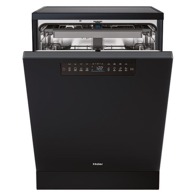 Haier 15 Place Setting Smart Freestanding Dishwasher - Black (600 Series)