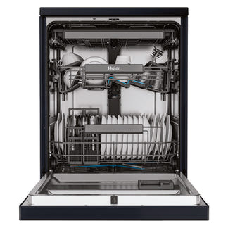 Haier 15 Place Setting Smart Freestanding Dishwasher - Black (600 Series)