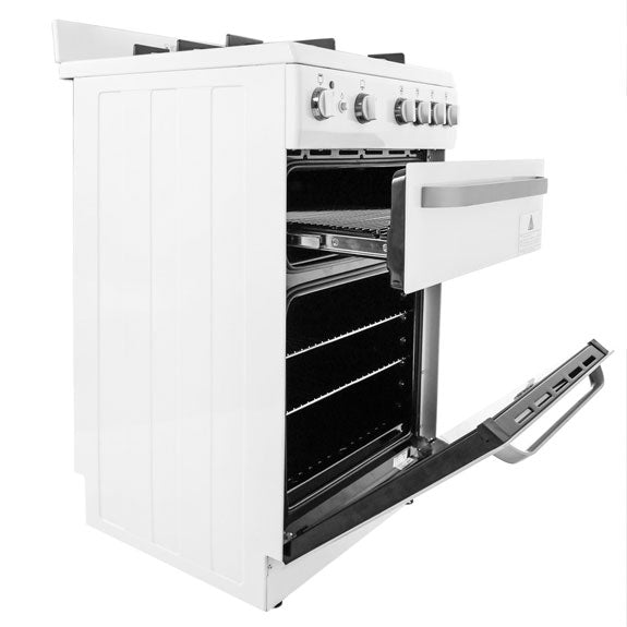 Haier 54cm Gas Upright Cooker - White