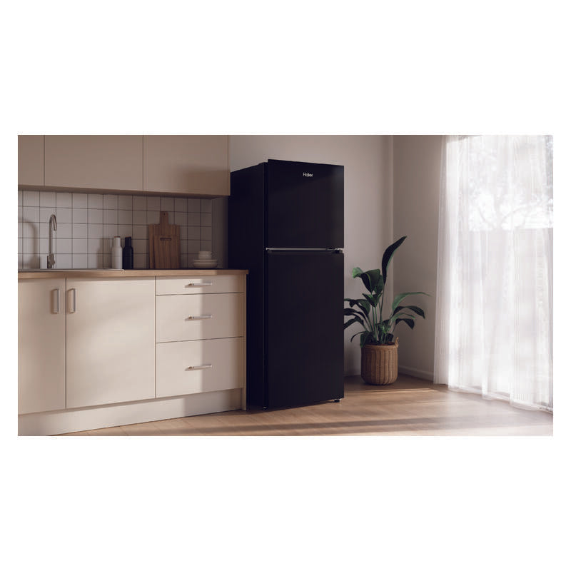 Haier 311L Top Mount Fridge Freezer - Black (300 Series)