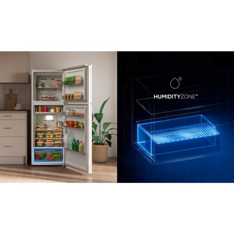 Haier 311L Top Mount Fridge Freezer - Satina (300 Series)