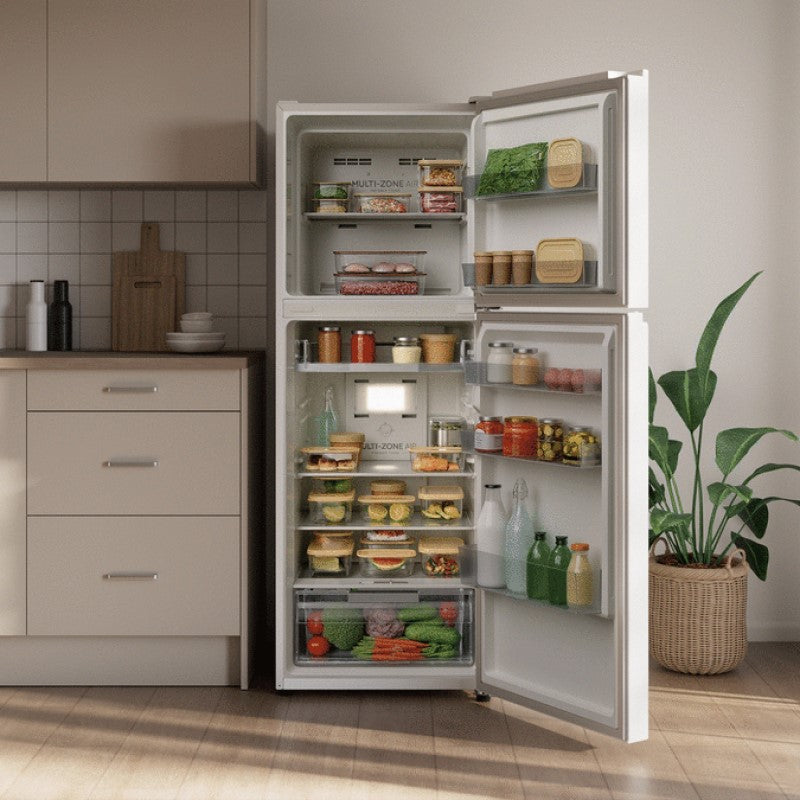 Haier 311L Top Mount Fridge Freezer - Satina (300 Series)