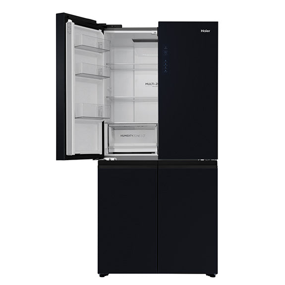 Haier 463L Quad Door Fridge Freezer - Black (600 Series)