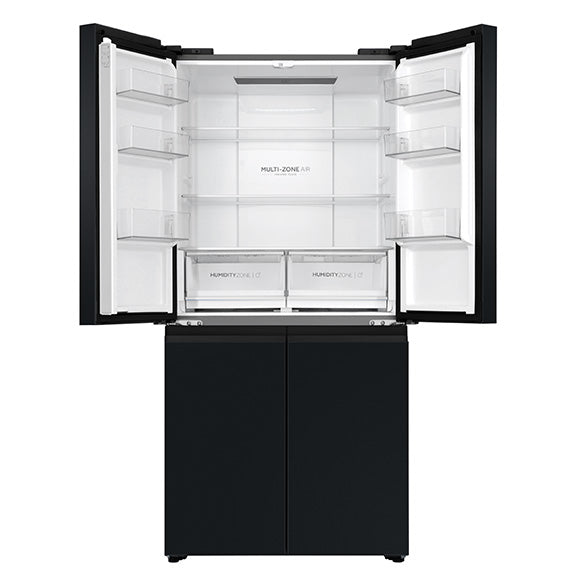 Haier 463L Quad Door Fridge Freezer - Black (600 Series)